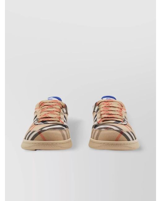 Burberry Natural Check Terrace Low-Top Sneakers
