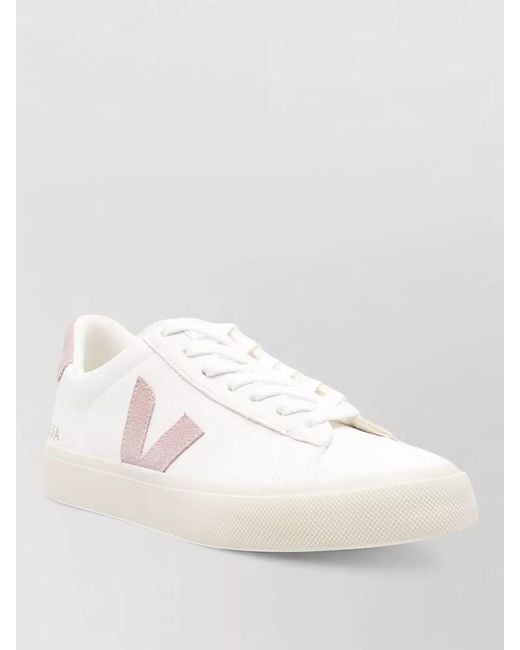 Veja Natural Lace Up Campo Shoes Suede Detail