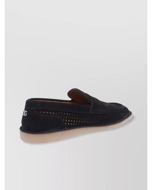 Dolce & Gabbana Black Leather Loafers for men