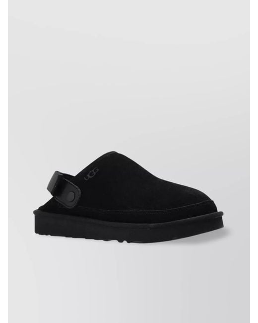 Ugg Black Suede Leather Slingback Clogs for men