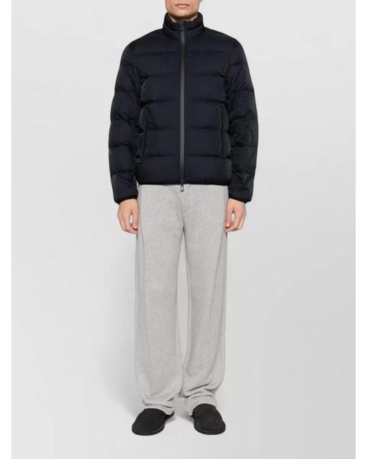 Emporio Armani Blue Quilted Down Puffer Jacket for men
