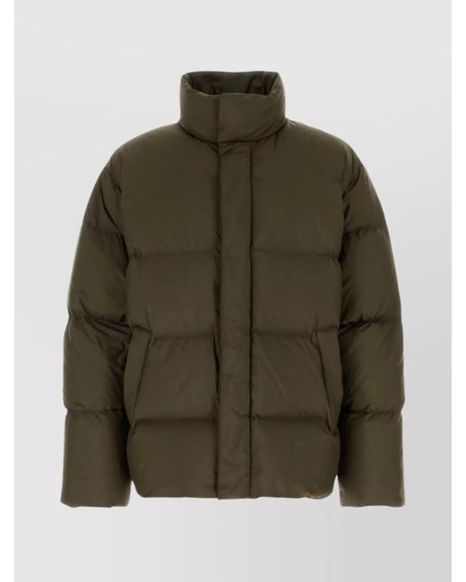Saint Laurent Green Modern Puffer Jacket High Collar for men