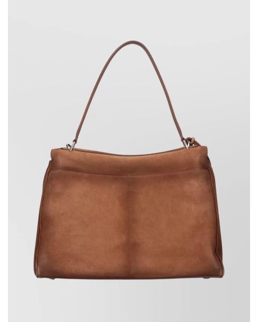 Balenciaga Brown Rodeo Medium Leather Shoulder Bag