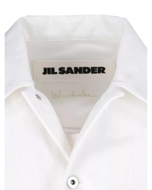 Jil Sander White Cotton Shirt for men