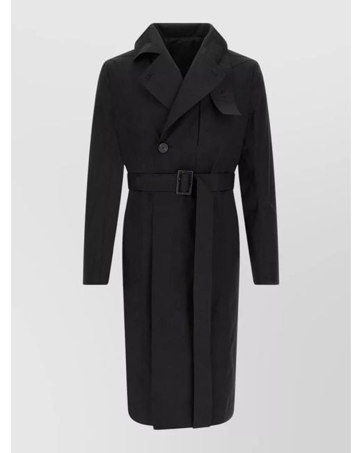 Rick Owens Black Mastodon Trench Coat for men