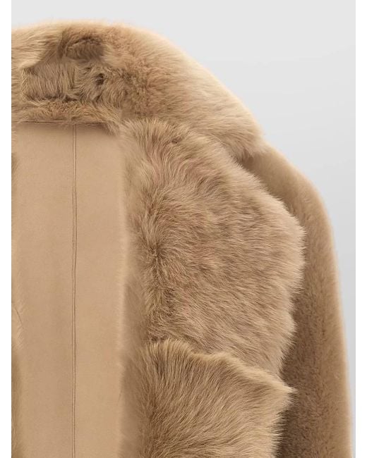Blancha Brown Toscana Shearling Vest Faux Fur Style