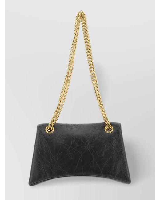 Balenciaga White Crush Small Leather Shoulder Bag