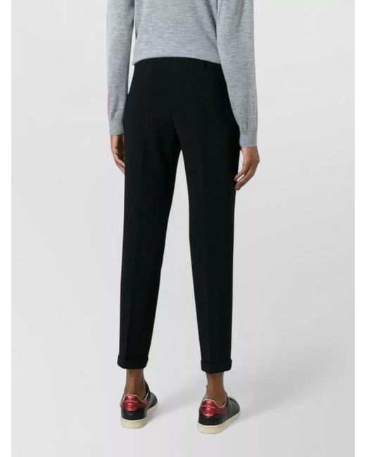 Alberto Biani Black Straight Leg Regular Length Tailored Trousers