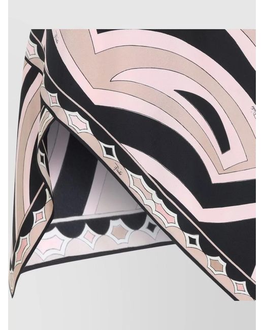 Emilio Pucci Multicolor Silk Twill Mini Skirt