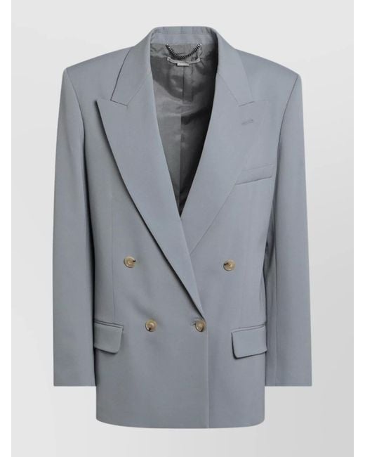 Stella McCartney Gray Wool Double Breasted Jacket