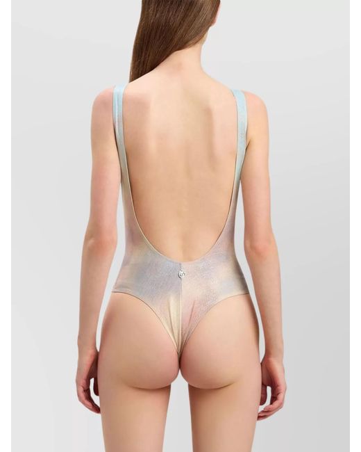 Palm Angels Multicolor Open Back One Piece Swimsuit