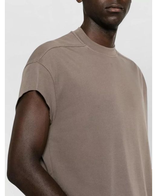 Rick Owens Brown Jumbo Short Sleeve Crew Neck Shirt for men