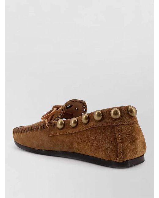 Isabel Marant Brown Suede Leather Loafers