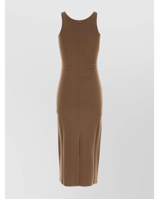 Max Mara Natural Mud Wool Aceri Dress