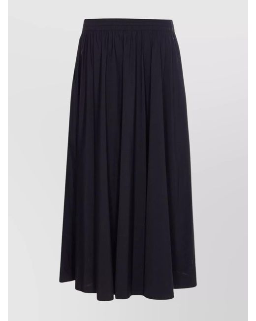 Herno Blue Pleated Midi Skirt