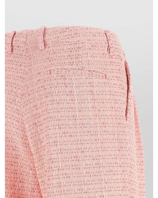 Tagliatore Pink Effie Bermuda Shorts Belt Loops Back Pockets
