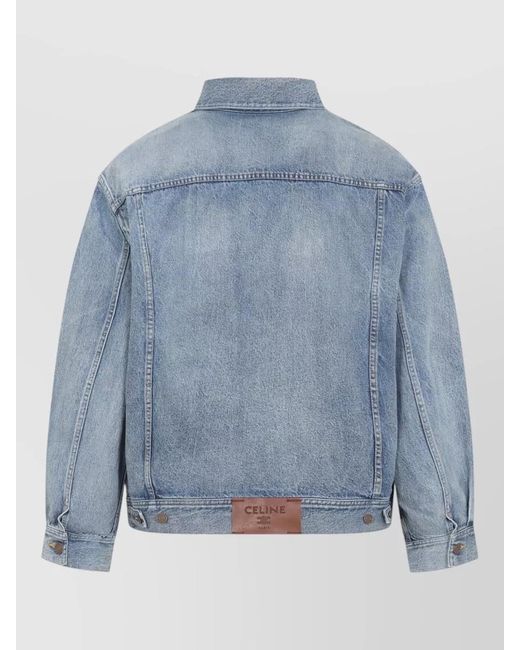 Céline Blue Denim Oversized Trucker Jacket for men