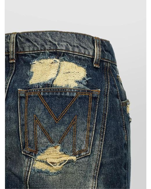 Marc Jacobs Blue Cotton A-Line Skirt