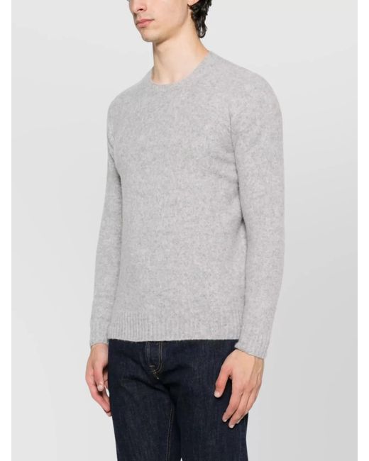 Drumohr Gray Wool Crewneck Jumper for men