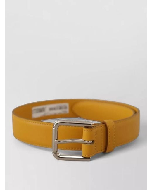 Dolce & Gabbana Yellow Leather Belt