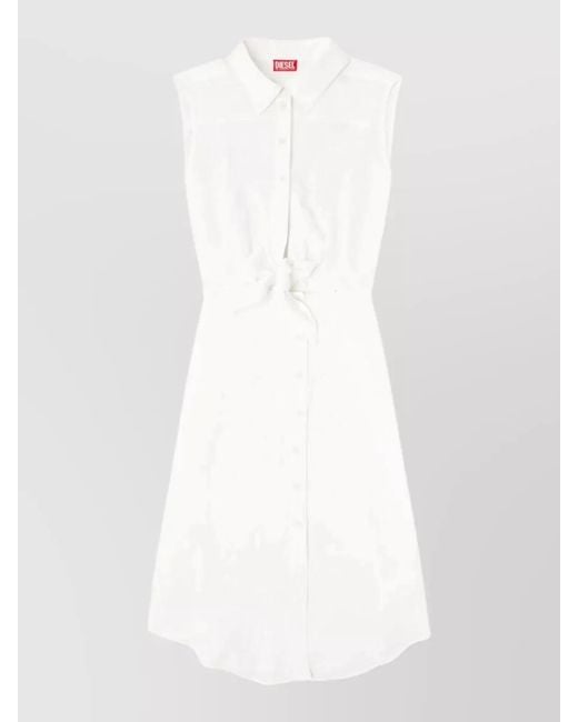 DIESEL White Midi Dress