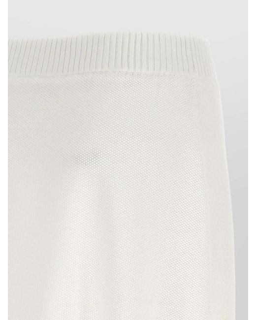Brunello Cucinelli Natural Active Line Piquet Knit Mini Skirt
