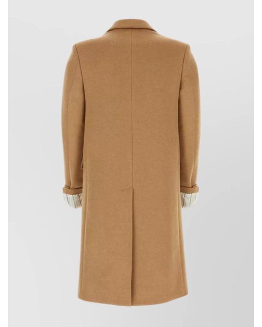 Gucci Natural Wool Single Breasted Coat for men