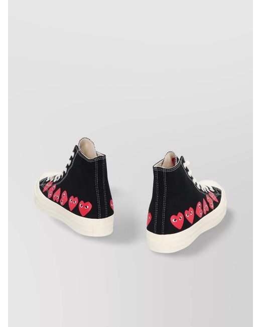 COMME DES GARÇONS PLAY Multicolor Canvas High-Top Sneakers for men
