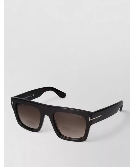 Tom Ford Gray Sunglasses Ft0711 Square Frame Thick Arms