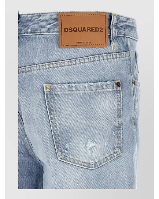DSquared² Blue 642 Jeans Mid Rise Five Pocket Design for men