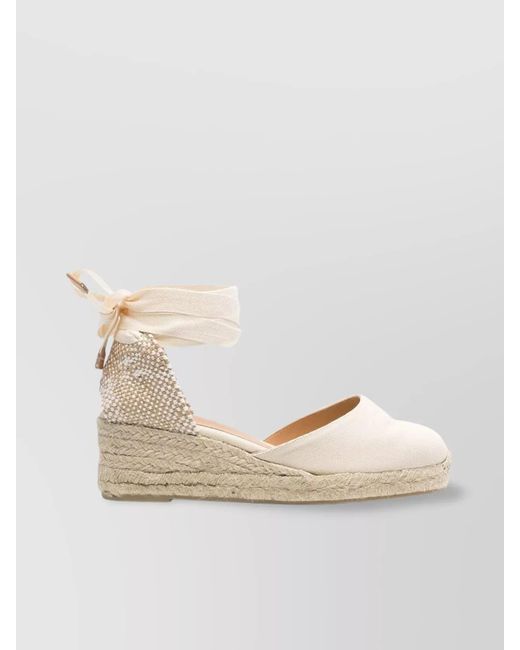 Castaner Natural Canvas Wedge Espadrilles