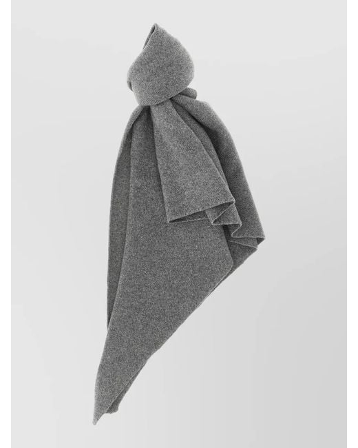 Nude Gray Cashmere Knitted Scarf