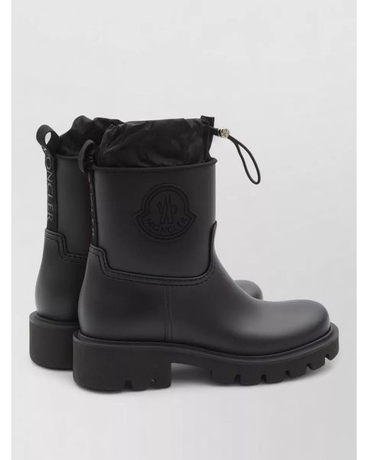 Moncler Black Pvc Rain Boots