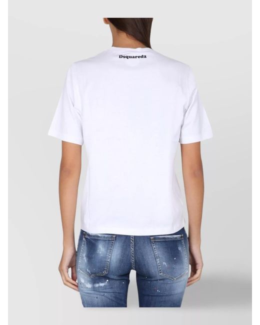 DSquared² Blue Logo Print T-Shirt
