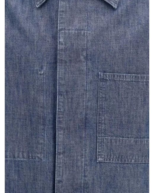 Jil Sander Blue Denim Shirt Jacket for men