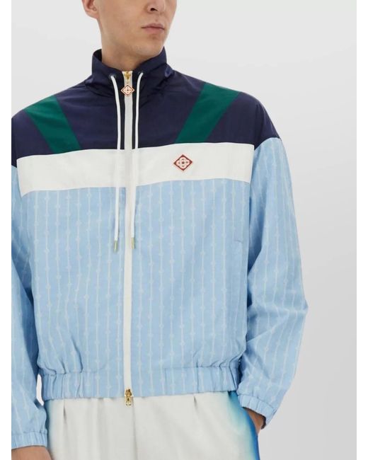 Casablanca Blue Pinstripe Track Jacket for men
