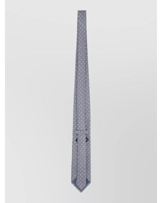 Tom Ford White Silk Printed Tie for men
