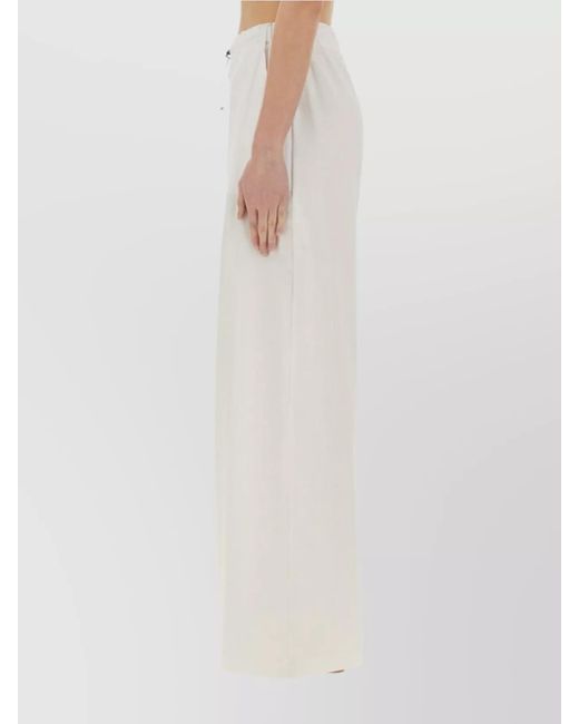 Moschino White Wide-Leg Trousers