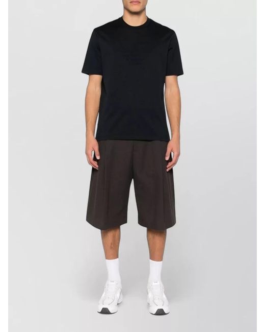 Emporio Armani Black Cotton Logo T-Shirt for men