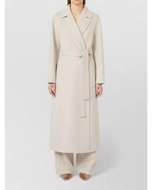 Max Mara Natural Wool Single Breasted Coat