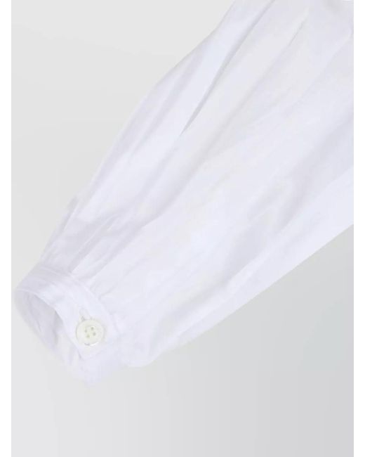 Seafarer White Long Sleeve Top Buttoned Cuffs Chain Detail