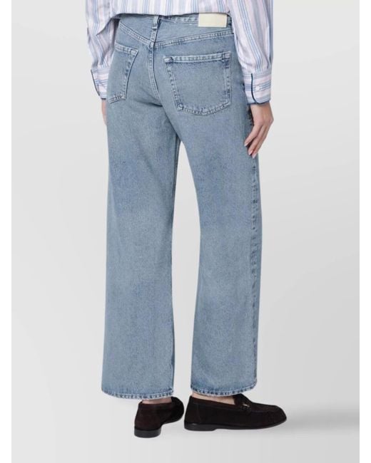 Citizens of Humanity Blue Denim Wide-Leg Trousers