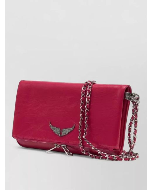 Zadig & Voltaire Red Rock Vintage Leather Shoulder Bag