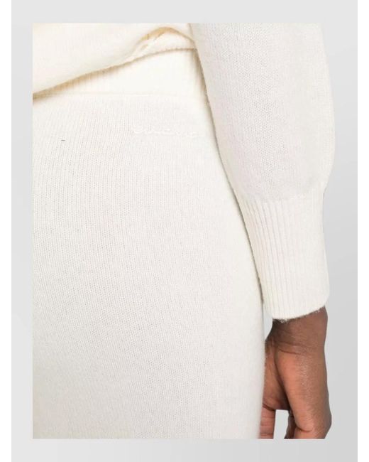 ERMANNO FIRENZE White Loungewear Knit Pants Soft Touch