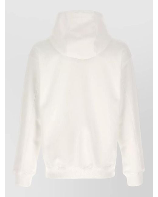 Casablanca White Organic Cotton Printed Hoodie for men