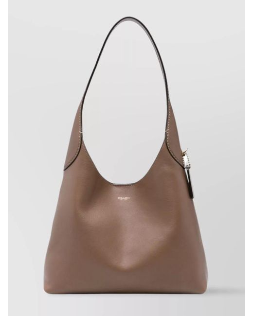 COACH Brown Brooklyn 28 Leather Hobo Bag