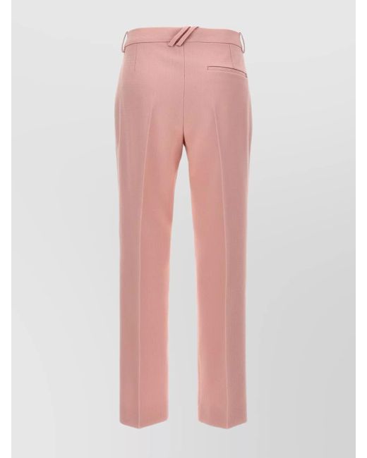 Burberry Pink Virgin Wool Tailored Trousers