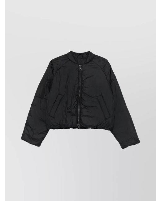 Canada Goose Black Quilted Cropped Bomber Jacket