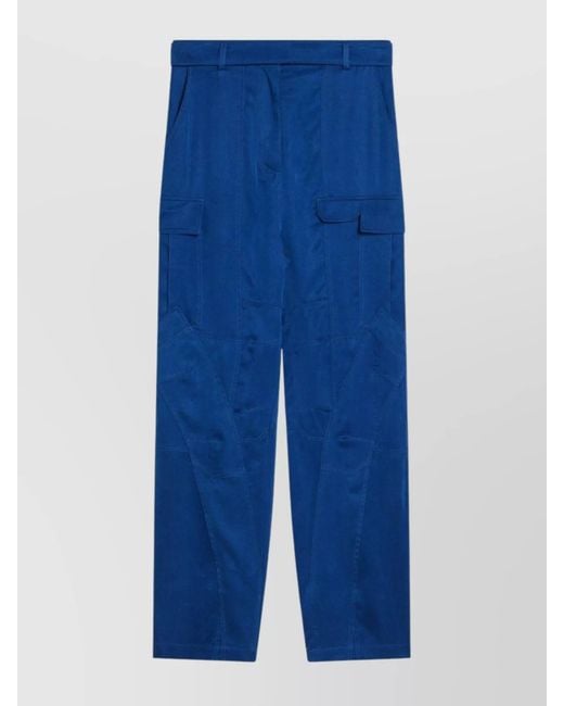 Ferragamo Blue Straight Trousers