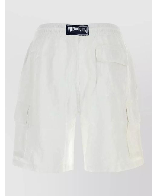 Vilebrequin White Linen Bermuda Shorts for men
